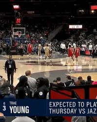APP下载-期待！转播镜头打出数据：特雷-杨将在对阵爵士时迎来复出